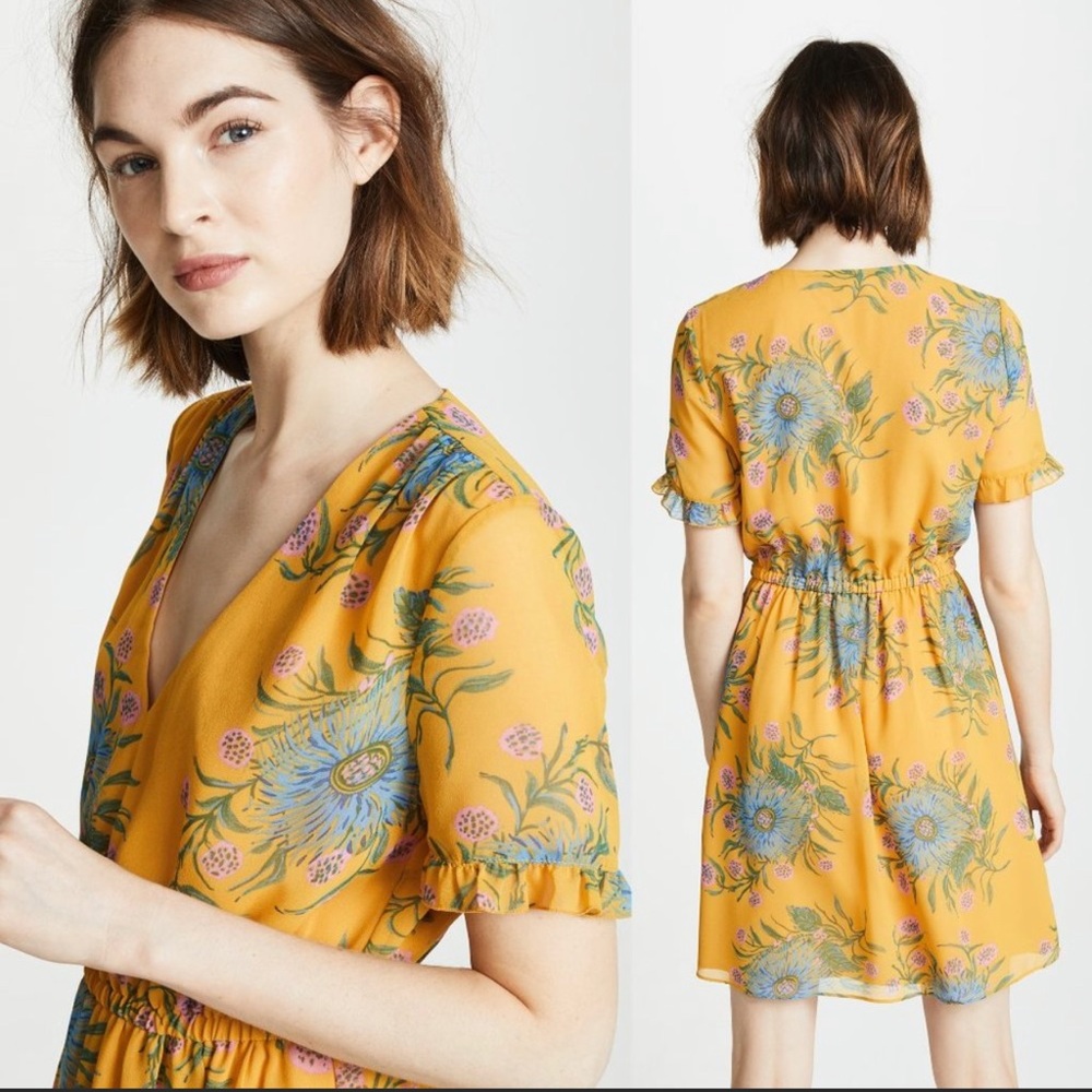 2/$20 Madewell Sweetgrass Ruffle-Sleeve Dress